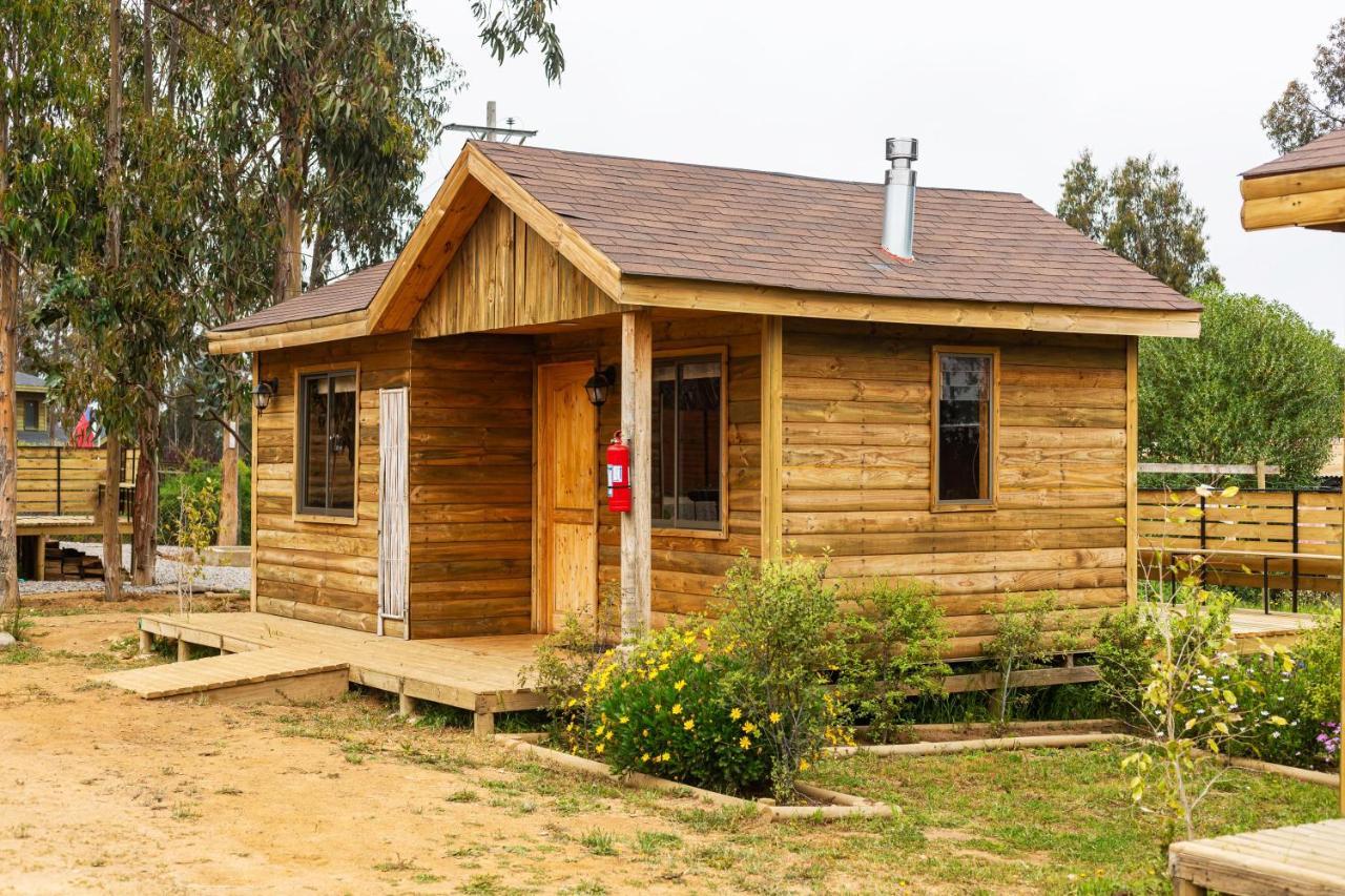 Cabana En Tunquen Con Parrilla, Fogon, Piscina Y Bosque Bagian luar foto