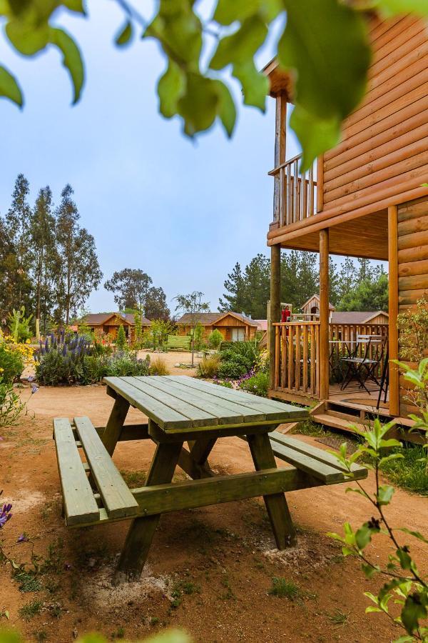 Cabana En Tunquen Con Parrilla, Fogon, Piscina Y Bosque Bagian luar foto
