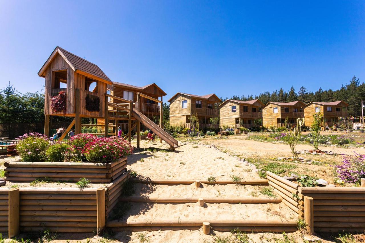 Cabana En Tunquen Con Parrilla, Fogon, Piscina Y Bosque Bagian luar foto