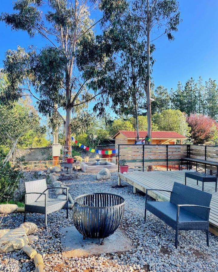 Cabana En Tunquen Con Parrilla, Fogon, Piscina Y Bosque Bagian luar foto