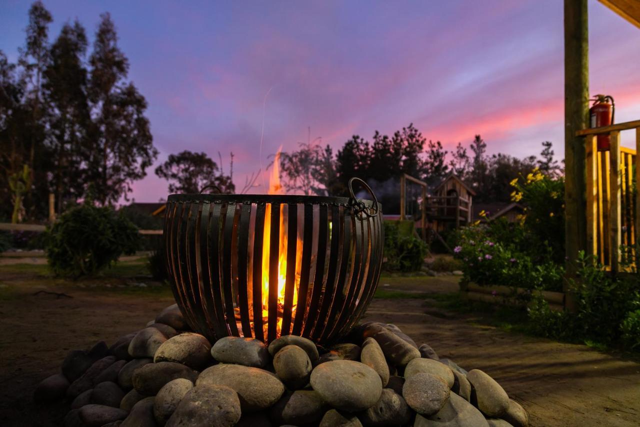 Cabana En Tunquen Con Parrilla, Fogon, Piscina Y Bosque Bagian luar foto
