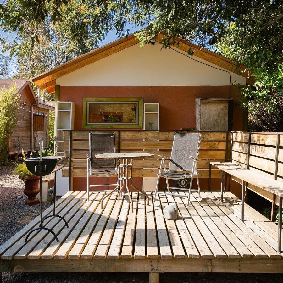 Cabana En Tunquen Con Parrilla, Fogon, Piscina Y Bosque Bagian luar foto