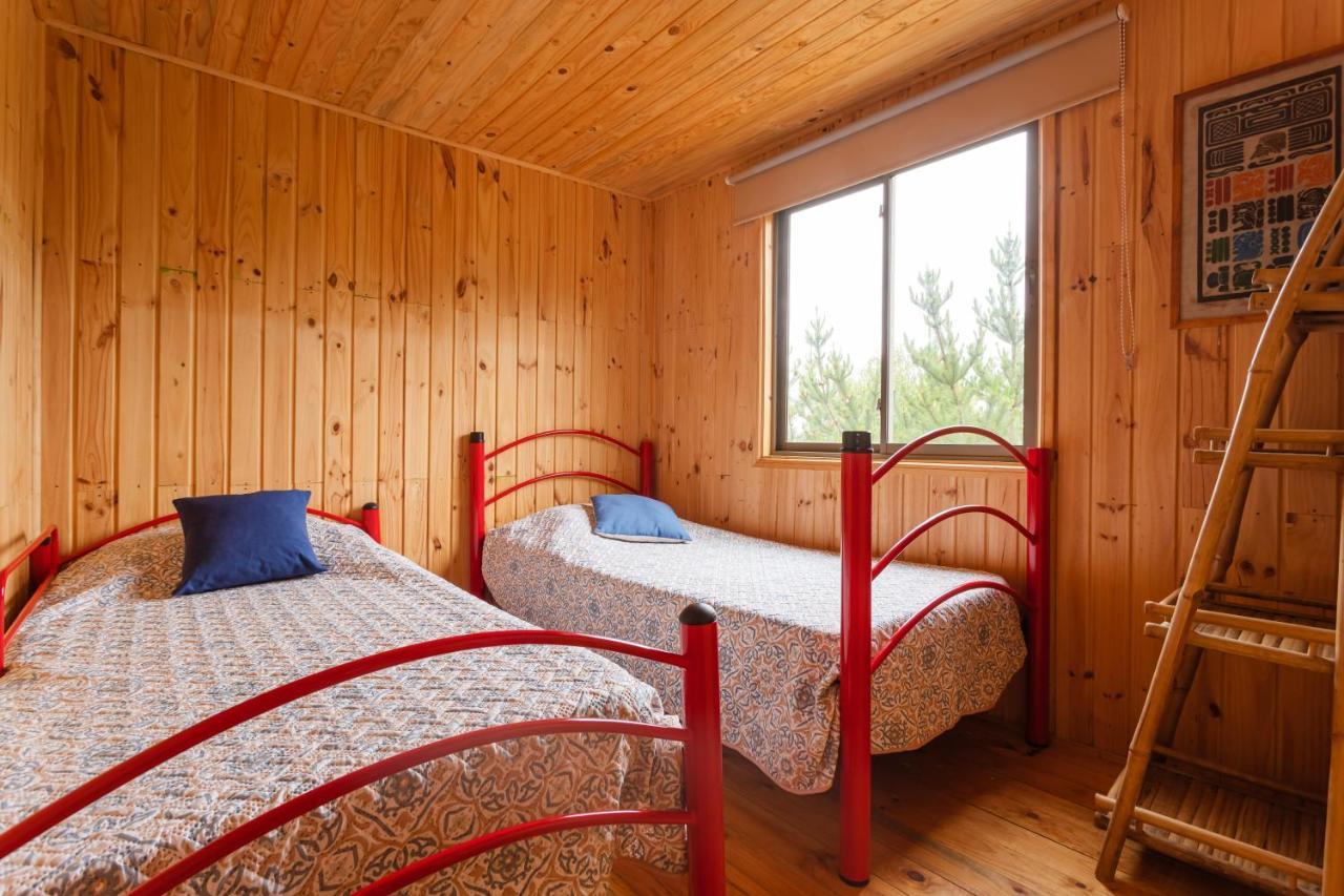 Cabana En Tunquen Con Parrilla, Fogon, Piscina Y Bosque Bagian luar foto