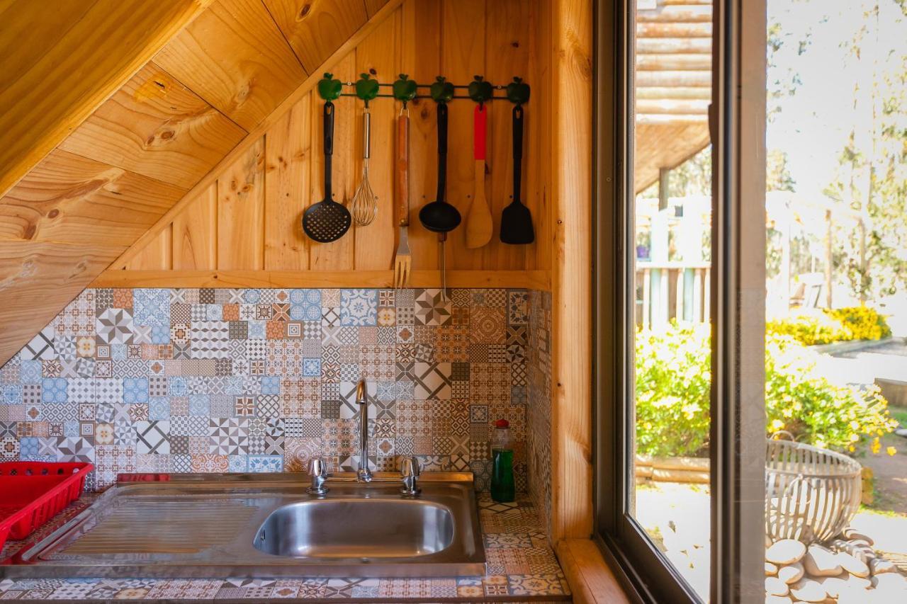 Cabana En Tunquen Con Parrilla, Fogon, Piscina Y Bosque Bagian luar foto