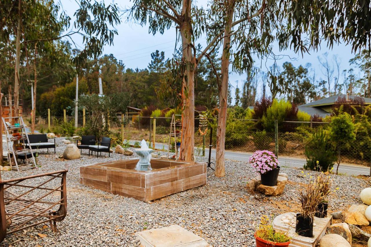 Cabana En Tunquen Con Parrilla, Fogon, Piscina Y Bosque Bagian luar foto